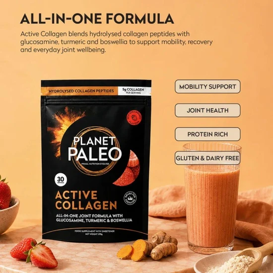 Planet Paleo Active Collagen Powder Strawberry 270g