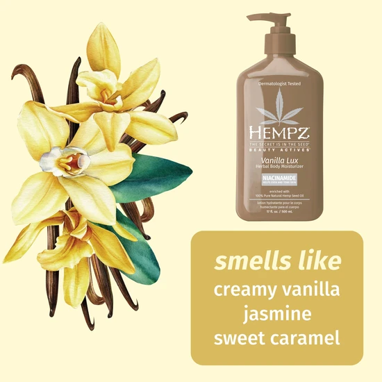 Hempz Beauty Actives Vanilla Lux Herbal Body Moisturiser 500ml