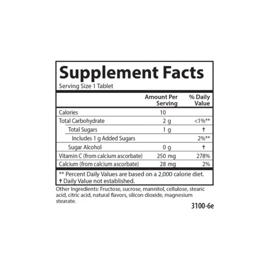 Carlson Labs Kid's Chewable Vitamin C 250mg Natural Tangerine Tablets 120