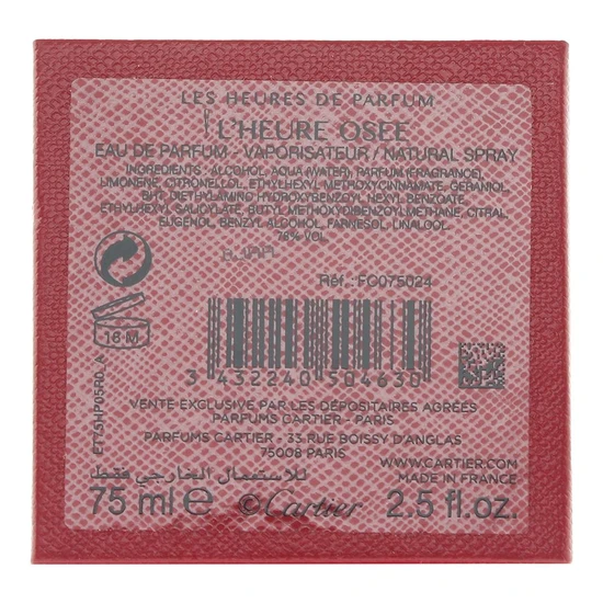 Cartier Les Heures De Parfum L'heure Osee V Eau De Parfum 75ml