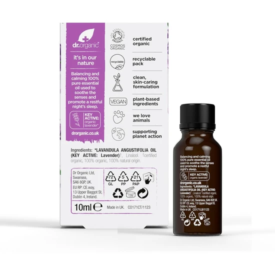 Dr. Organic Organic Balance & Calm Lavender Pure Oil 10ml