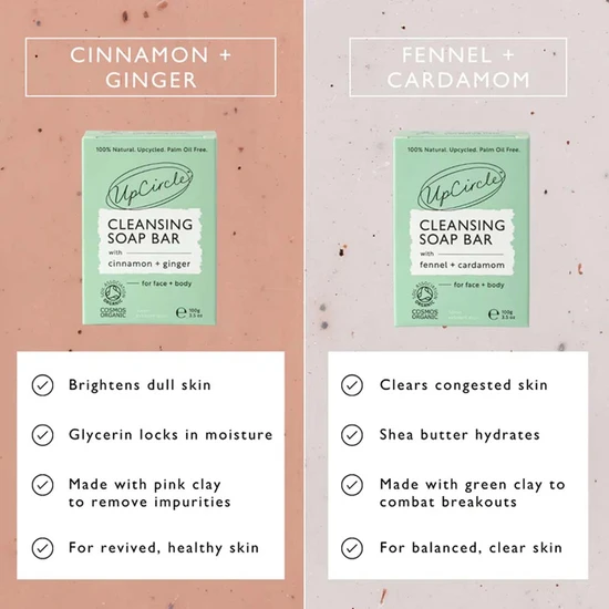 UpCircle Beauty Fennel & Cardamom Chai Soap Bar 100g