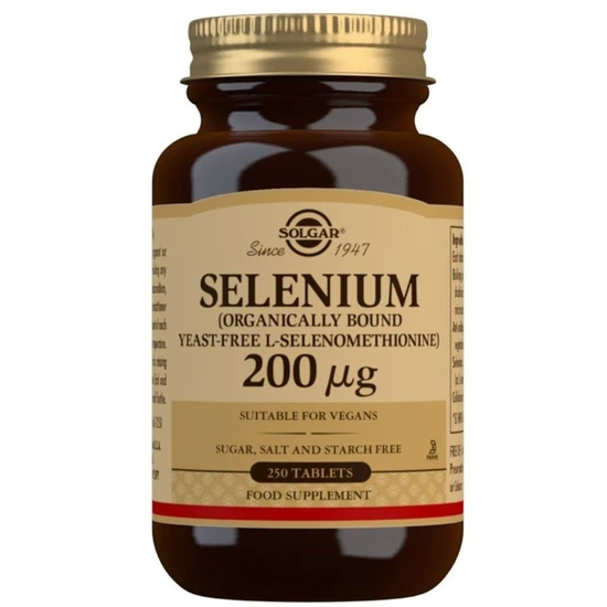 Solgar Selenium 200ug Yeast Free Tablets 250 Tablets