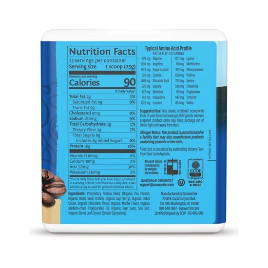 SunWarrior Protein Warrior Blend Mocha 375g