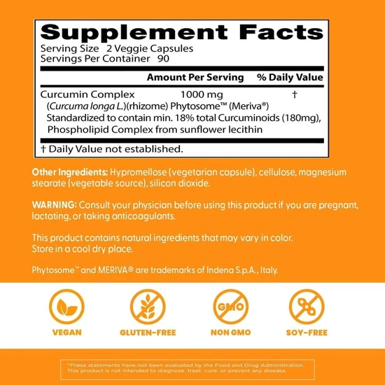 Doctor's Best Curcumin Phytosome With Meriva 500mg Vcaps 180