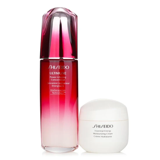 Shiseido Defend & Regenerate Power Moisturising Set: Ultimune Power Infusing Concentrate N 100ml + Essential Energy Moisturising Cream 50ml 2pcs