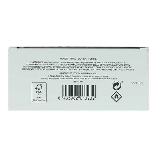 United Colors Of Benetton Colours Woman Rose Eau De Toilette 80ml