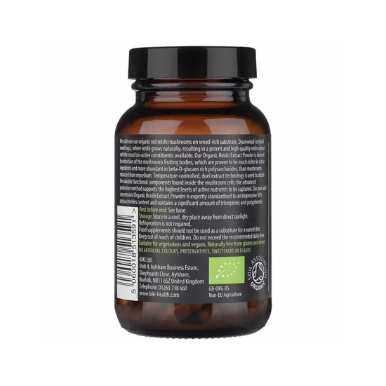 KIKI Health Organic Reishi Mushroom Extract Vegicaps 60 Vegicaps