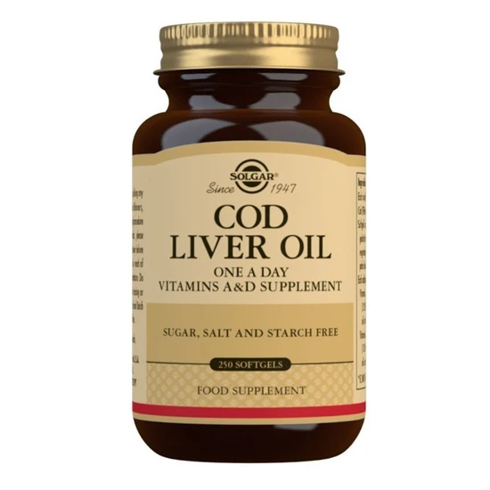 Solgar Cod Liver Oil Softgels 250 Softgels