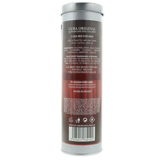 Cuba Red Eau De Toilette 100ml