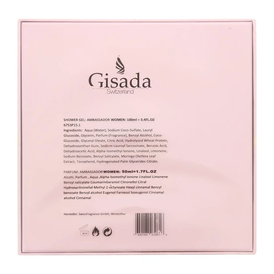 Gisada Ambassador Women Eau De Parfum 50ml + Shower Gel 100ml 50ml