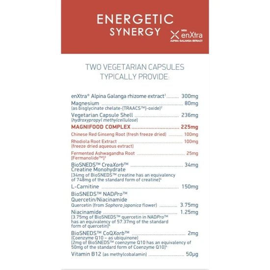 Terranova Energetic Synergy Capsules 50 Capsules