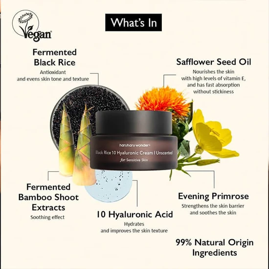 Haruharu Wonder Black Rice Hyaluronic Cream Unscented 50ml
