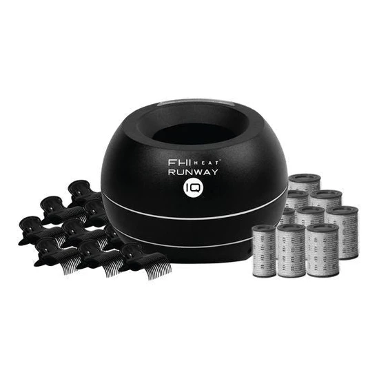 FHI Runway IQ Kit Rapid Heating Base + 4 x Small/Medium/Large Rapid Hot Rollers + 12 Grip Clips