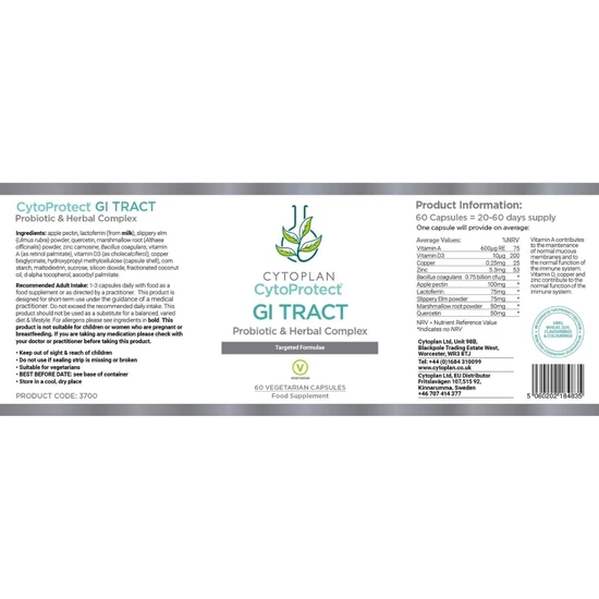 Cytoplan CytoProtect GI Tract Capsules 60 Capsules