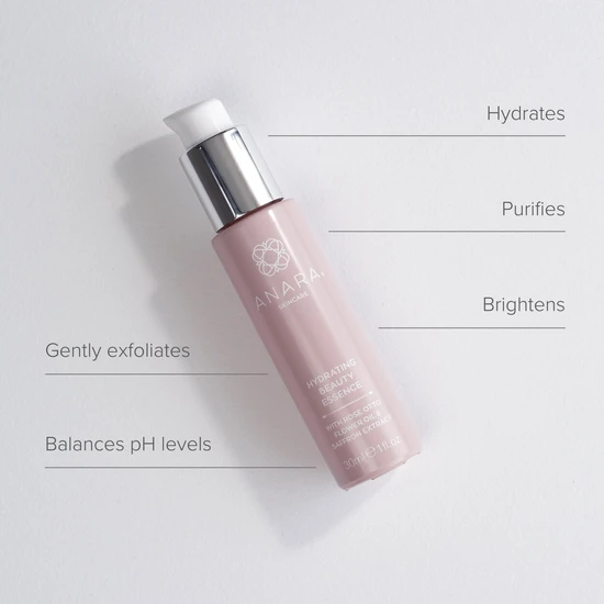 Anara Skincare Hydrating Beauty Essence Hydrates, Purifies, Brightens, Exfoliates