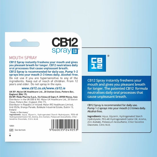 CB12 Spray Pleasant Breath On The Go Mint Flavour 15ml