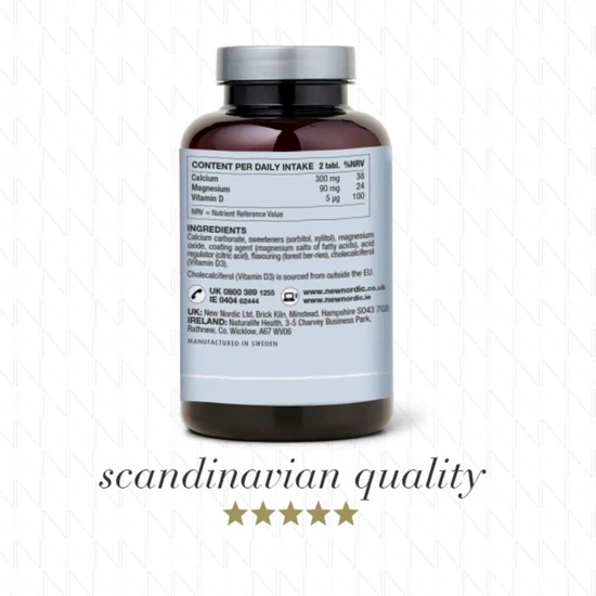New Nordic Kids Magic Magnesium + Calcium & Vitamin D Tablets 180 Tablets