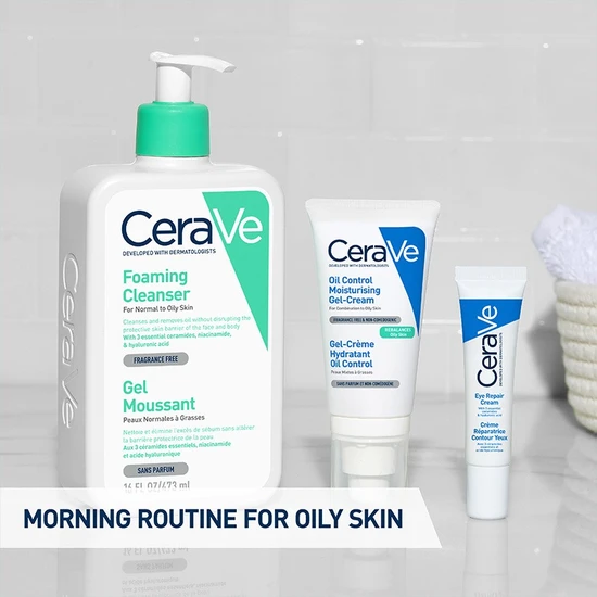 CeraVe Oil Control Gel-Cream Moisturiser With Oil Absorbing Technology & Ceramides For Combination & Oily Skin 52ml