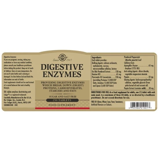 Solgar Digestive Enzymes x250