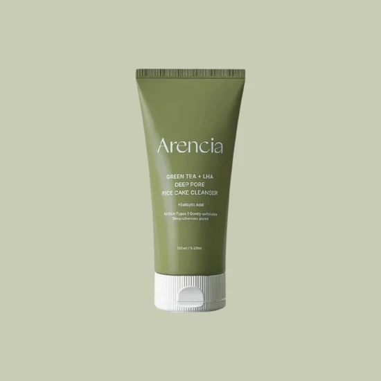 Arencia Green Tea + LHA Deep Pore Rice Cake Cleanser 150g