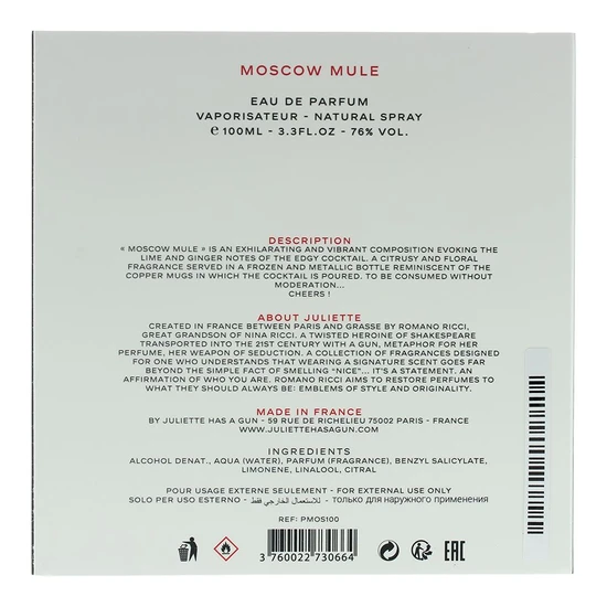 Juliette Has a Gun Moscow Mule Eau De Parfum 100ml