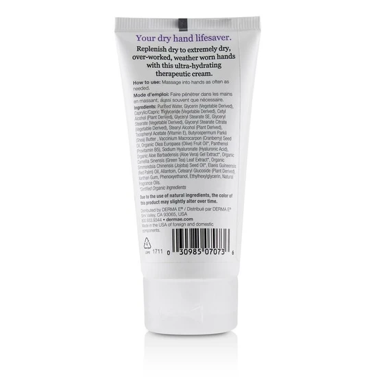 Derma E Vitamin E Lavender & Neroli Therapeutic Moisture Shea Hand Cream 56g