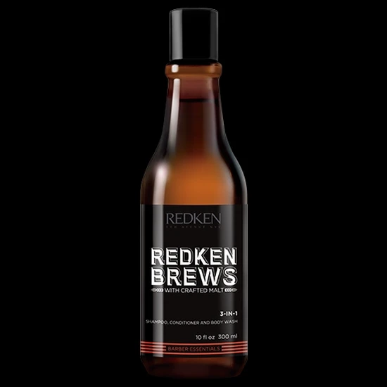 Redken Brews 3-in-1 Shampoo, Conditioner & Body Wash 300ml