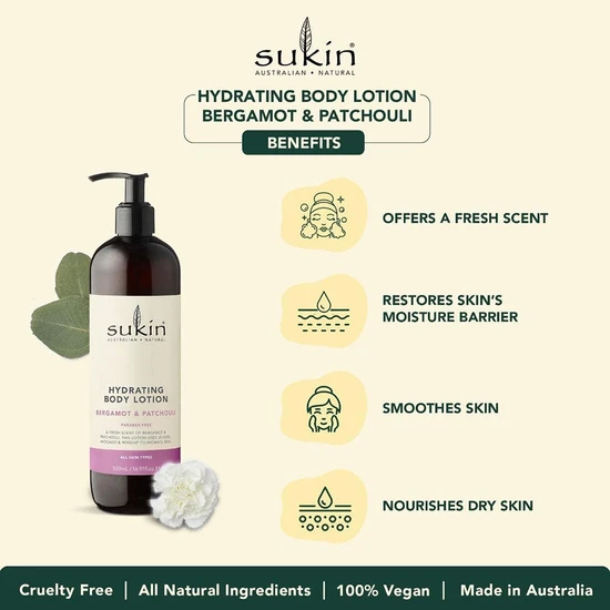 Sukin Hydrating Body Lotion Bergamot & Patchouli