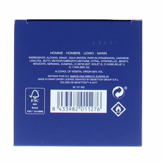 United Colors Of Benetton Colours Man Blue Eau De Toilette 100ml