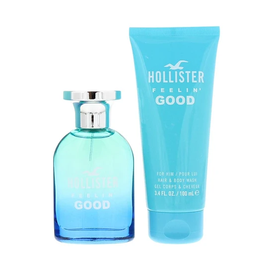 Hollister Feelin' Good For Him Gift Set 50ml Eau De Toilette + 100ml Shower Gel