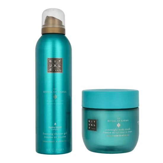 Rituals The Ritual Of Karma Gift Set 200ml Foaming Shower Gel + 125ml Overnight Body Mask