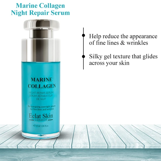 Erth Skin London Marine Collagen SPF 50 Day Cream + Marine Collagen Night Repair Serum 50ml + 30ml