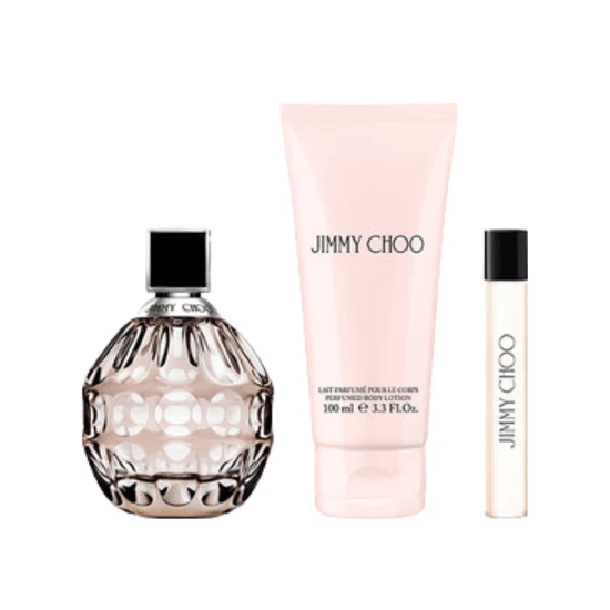 Jimmy Choo Women's Perfume Gift Set 100ml Eau De Parfum + 100ml Body Lotion + 7.5ml Eau De Parfum