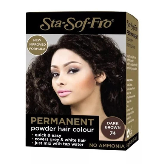 Sta-Sof-Fro Permanent Powder Hair Colour New Formula 8g / Black