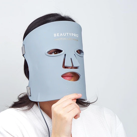 BeautyPro Photon LED Light Therapy Facial Mask Grey