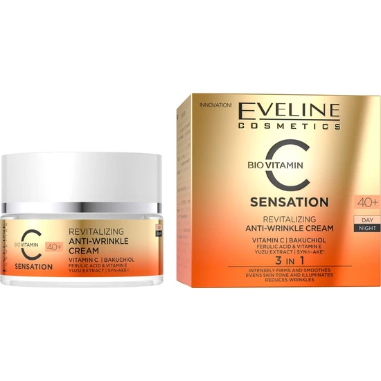 Eveline Bio Vitamin C Sensation 3-In-1 Anti-Wrinkle Cream 40+ 50ml