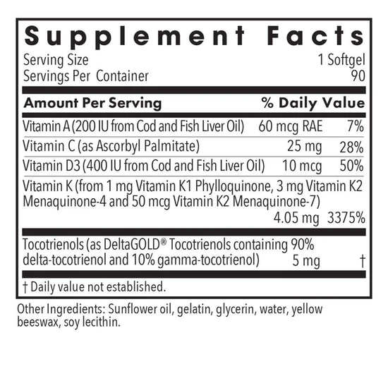 Allergy Research Group Full Spectrum Vitamin K Softgels 90 Softgels