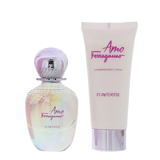 Salvatore Ferragamo Amo Ferragamo Flowerful Gift Set 50ml Eau De Toilette + 100ml Body Lotion