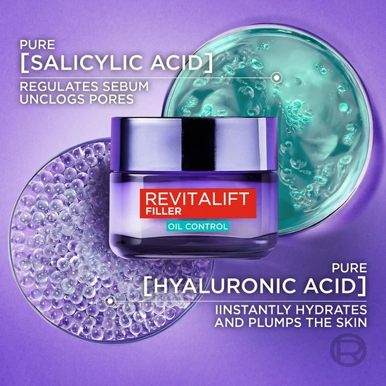 L'Oreal Paris Revitalift Filler 8h Oil Control Hyaluronic Gel Cream 50ml
