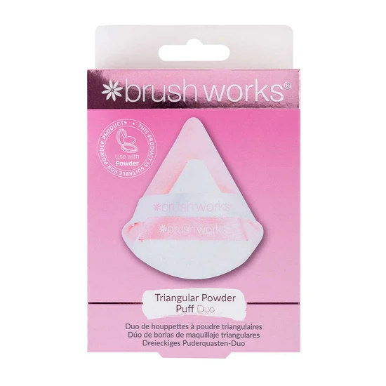 Brushworks Triangular Powder Puff Duo