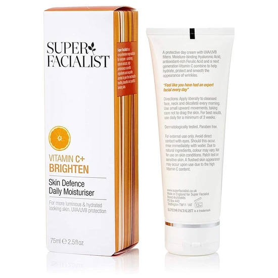 Super Facialist Vitamin C + Brighten Skin Defence Daily Moisturiser 75ml