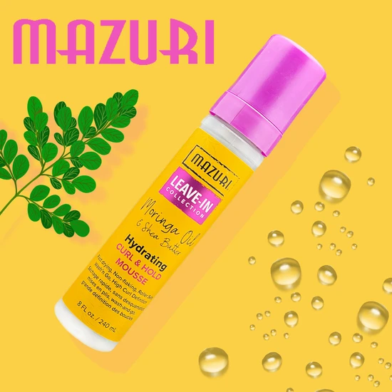 Mazuri Leave-In Collection Hydrating Curl & Hold Mousse 240ml