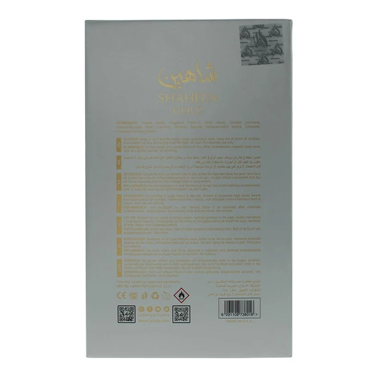 Lattafa Shaheen Gold Eau De Parfum 100ml