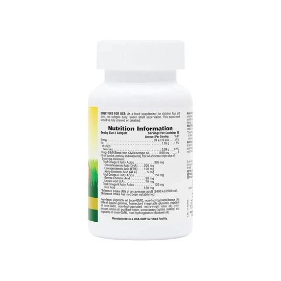 Nature's Plus Animal Parade Omega 3-6-9 Junior Softgels 90 Softgels