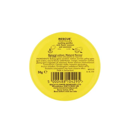 Bach Rescue Pastilles Orange & Elderflower 50g
