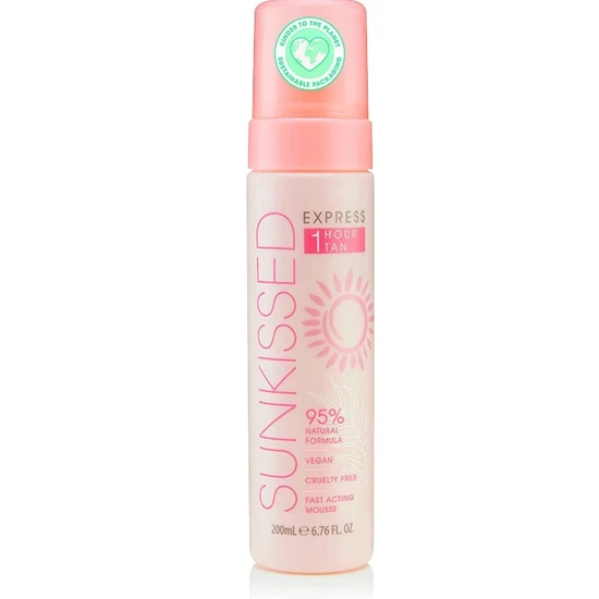 Sunkissed 95 Percent Natural Express 1 Hour Tan Mousse 200ml
