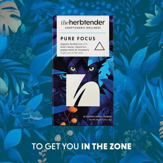The Herbtender Pure Focus Organic Herbal Teabags 72 Teabags