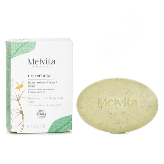 Melvita L'Or Vegetal Organic Exfoliating Smoothing Body Soap 125g