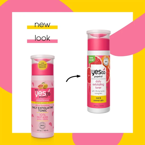 Yes To Grapefruit Glow Boosting Daily Exfoliating Tonic 118ml